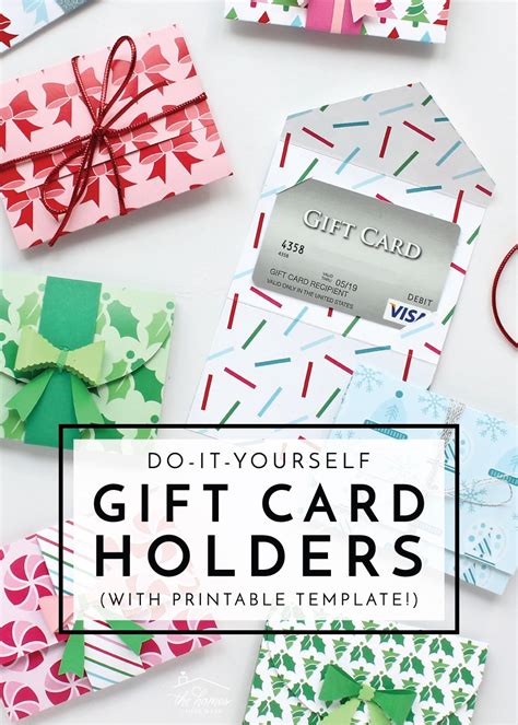 diy printable gift card holder.